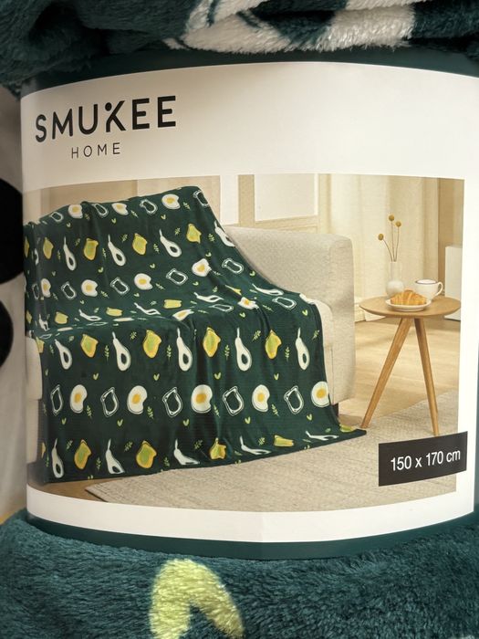 Koc dekoracyjny SMUKEE zielony 150 x 170 cm