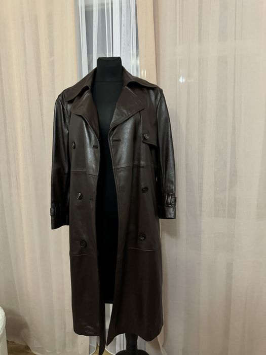Шкіряний тренч Massimo Dutti Studio