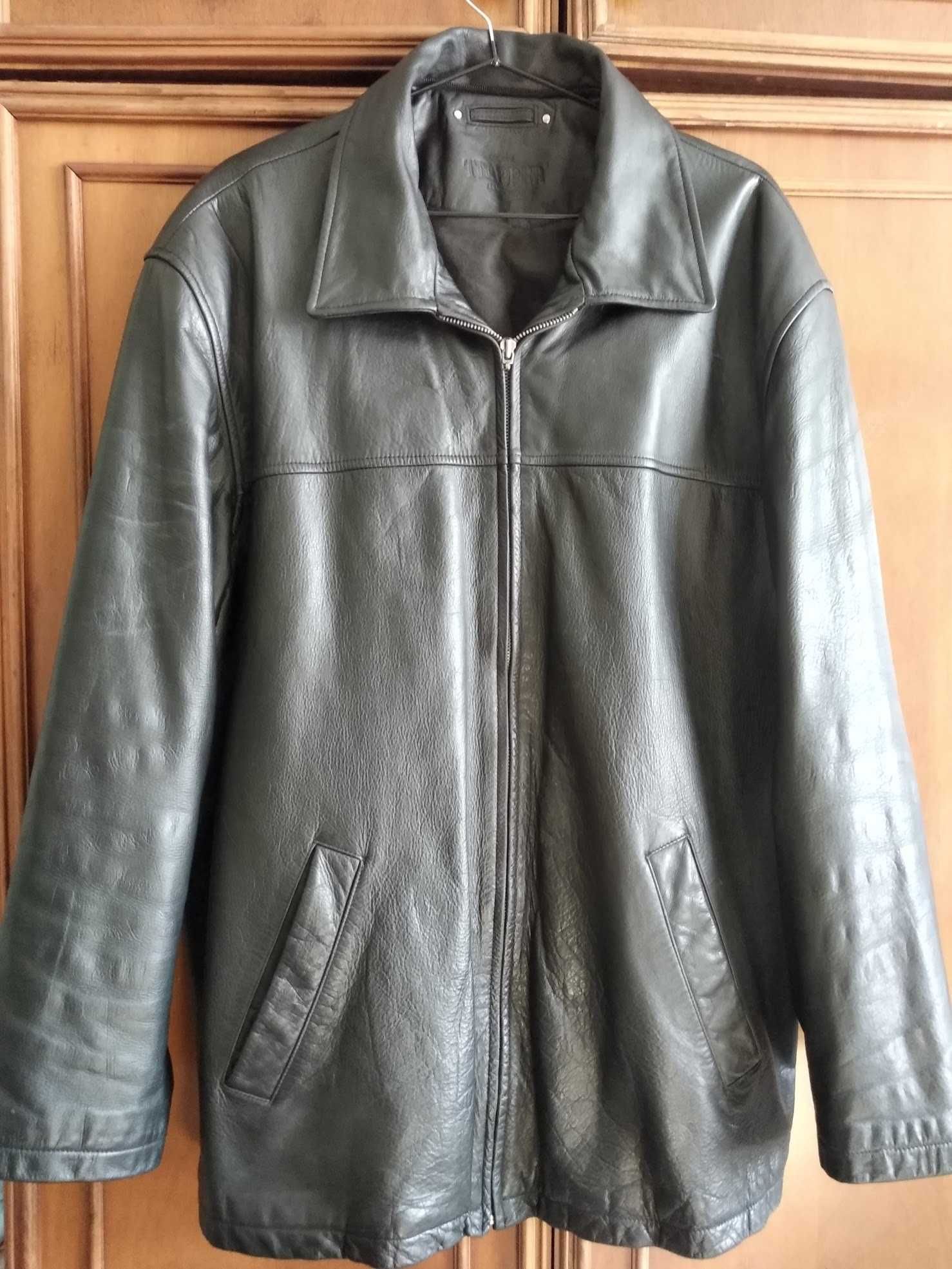 Кожаные мужские куртки, MDK, р. М, Cotton Belt, р.54
