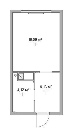 Продаж 1к квартири 27 кв. м на вул. Літературна 10, кв. 154 Обмін