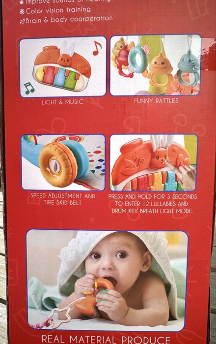 Каталка ходунки, ігровий центр Перші кроки 6660 3 в 1 з килимком