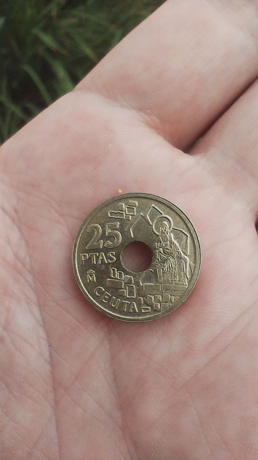 25 ptas, espana, 1998, moneta hiszpańska,