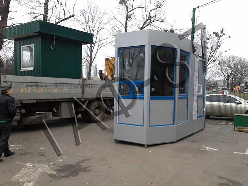 Пост охраны из профлиста, вагончик для охраны, бытовка для охраны