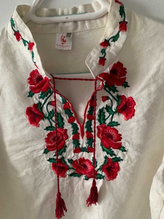 вишиванка льон яскрава вишивка