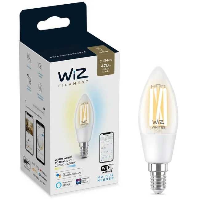 WiZ żarówka LED E14 4,9W Regulacja barwy światła sterowanie głosem