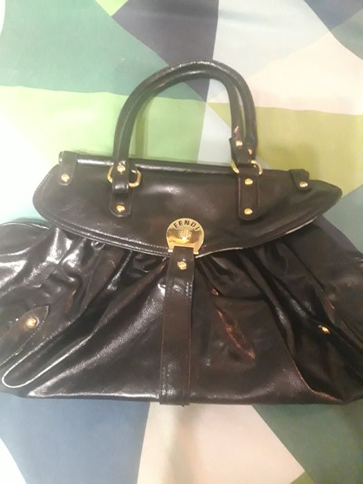 Сумка бренду FENDI та шарф-палантин, коричневий н