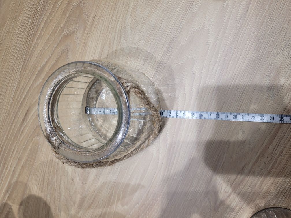 Lampiony świeczniki boho ryflowane latarenki naczynia do zalania świec