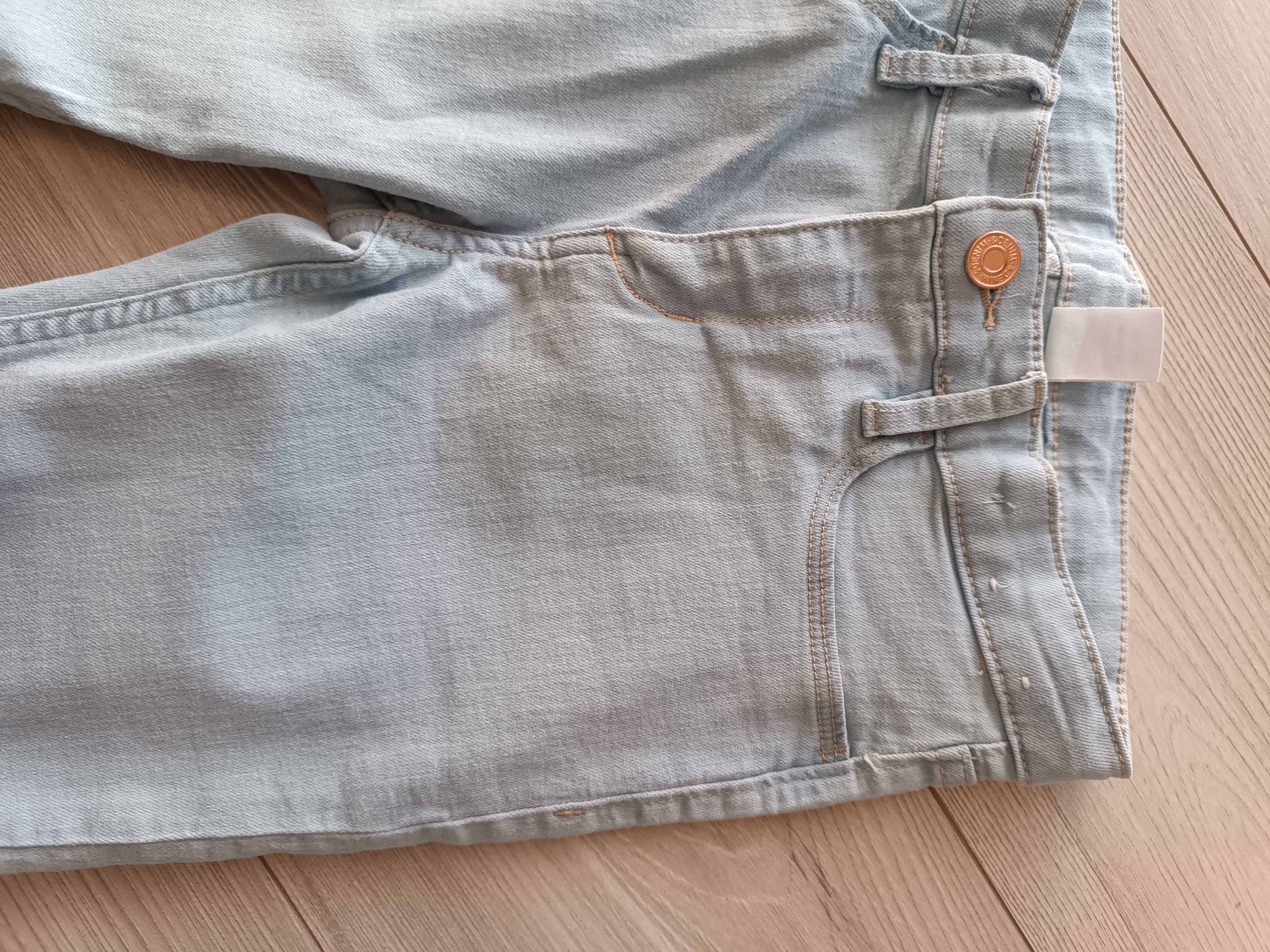 Spodnie dziewczęce jeansowe skinny używane, rozmiar 152