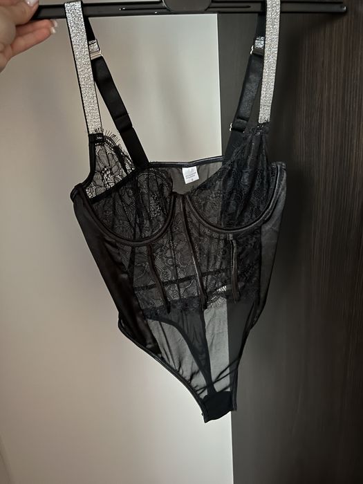 Боді ажурний чорний