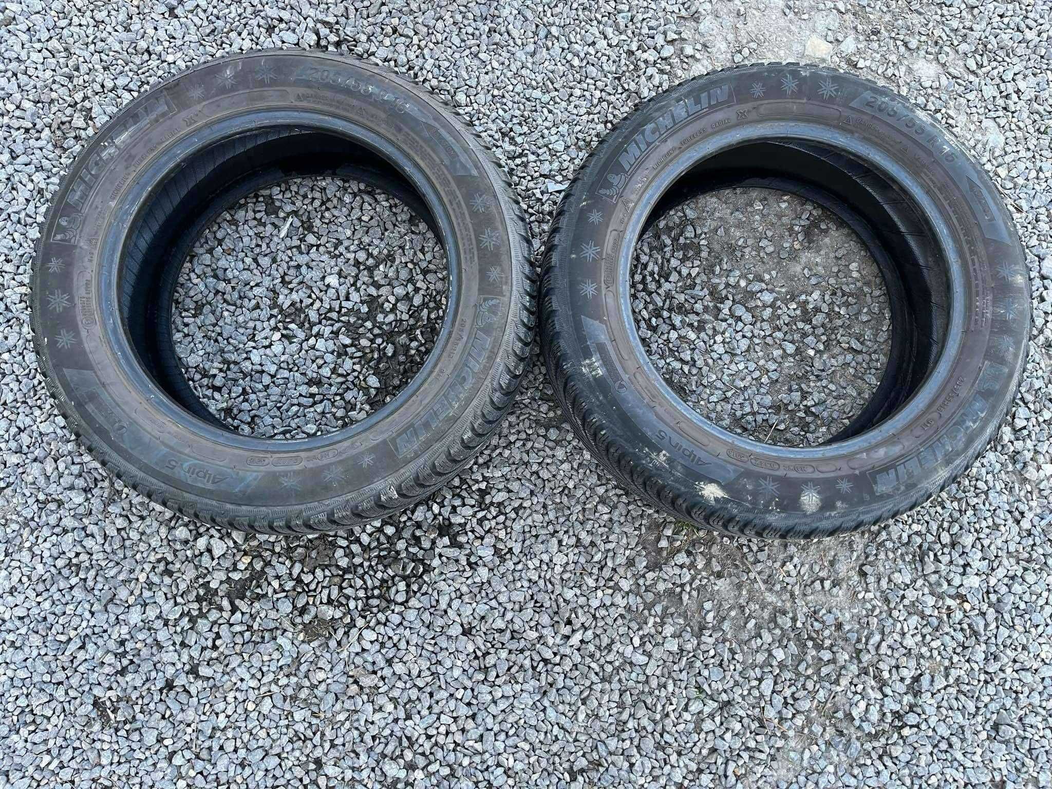Opony 205/55R16 Michelin Alpin 5 Zima 2sztuki 7,34mm bieżnika