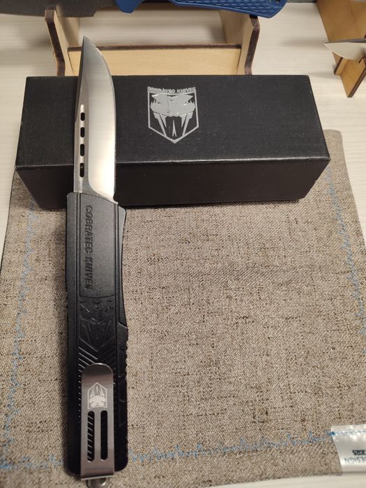 Ніж Cobratec Large Sidewinder OTF Black.