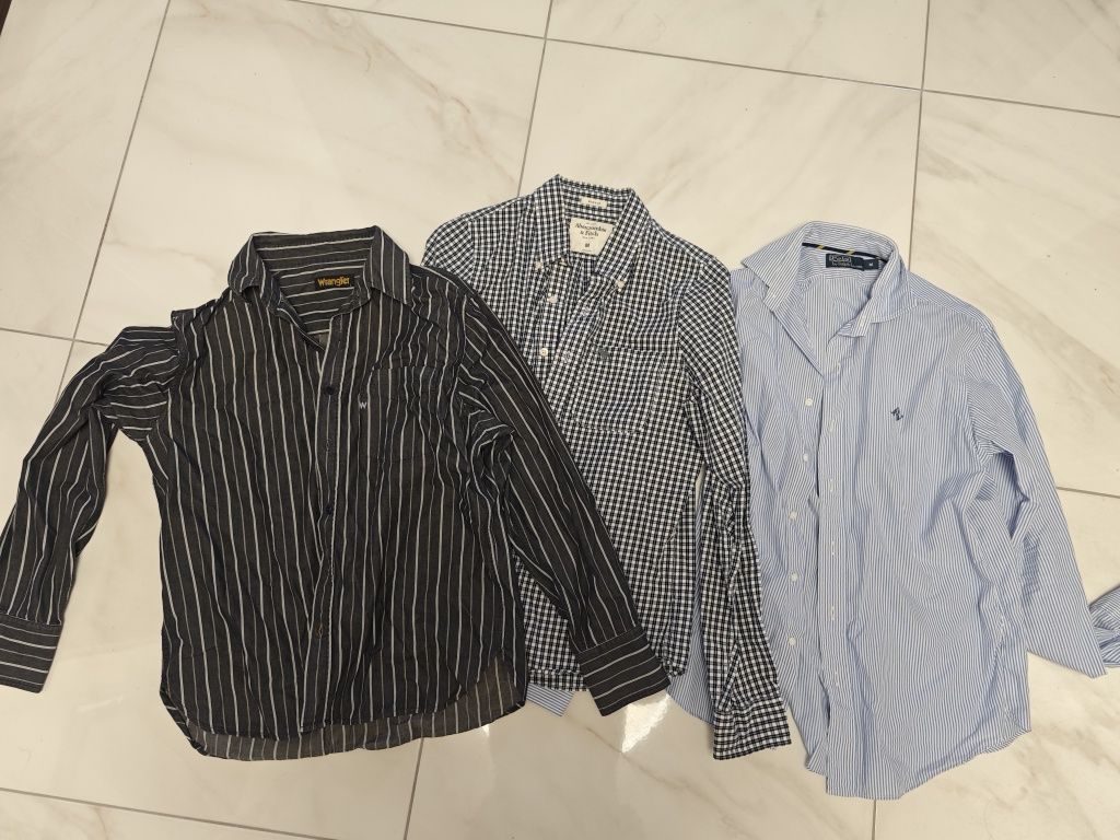 Koszula Tommy Hilfiger Wrangler Abercrombie r.M - 5 szt.