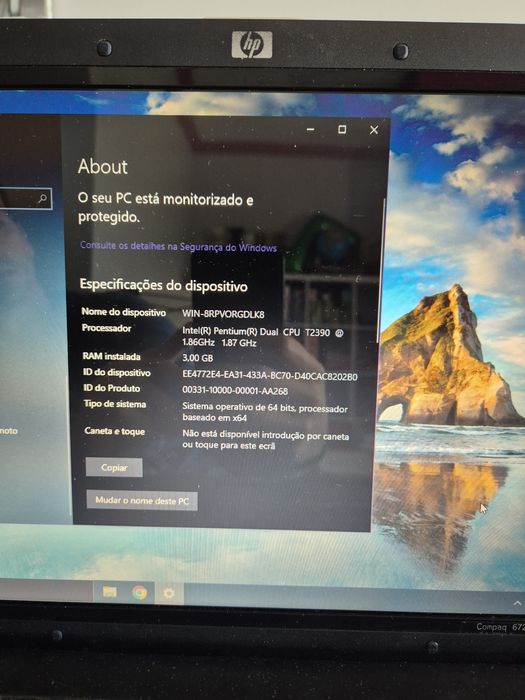 Portátil HP Compaq 6720S (Intel Dual T2390 / 3gb ram / 250gb Hdd)