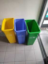 3 cestos de reciclagem