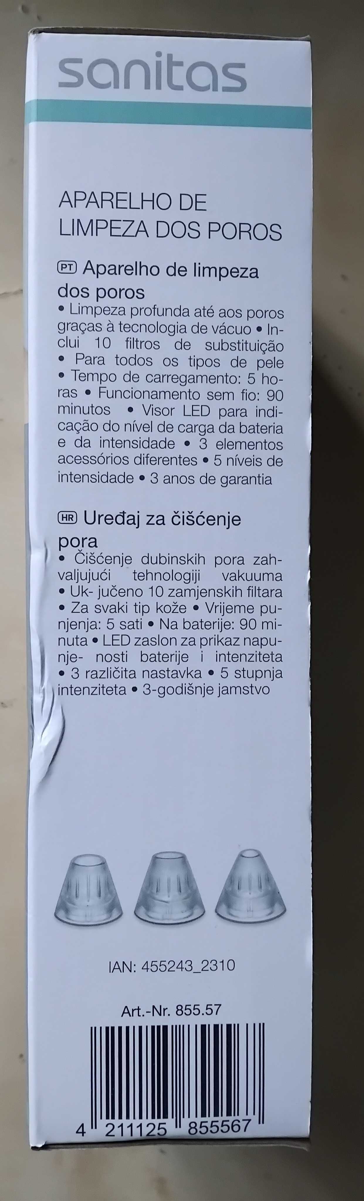Aparelho de limpeza de poros Sanitas