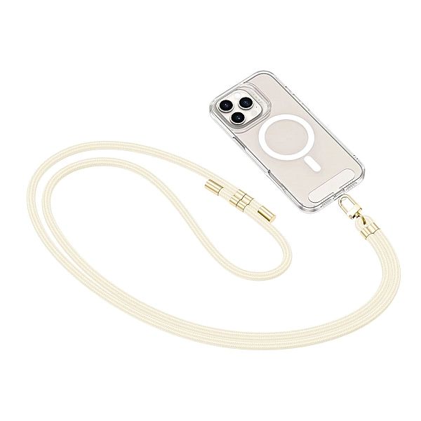 Tech-Protect C7S Rope Crossbody Strap Beige/Gold