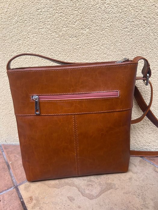 Nowa Skórzana torebka listonoszka DANA