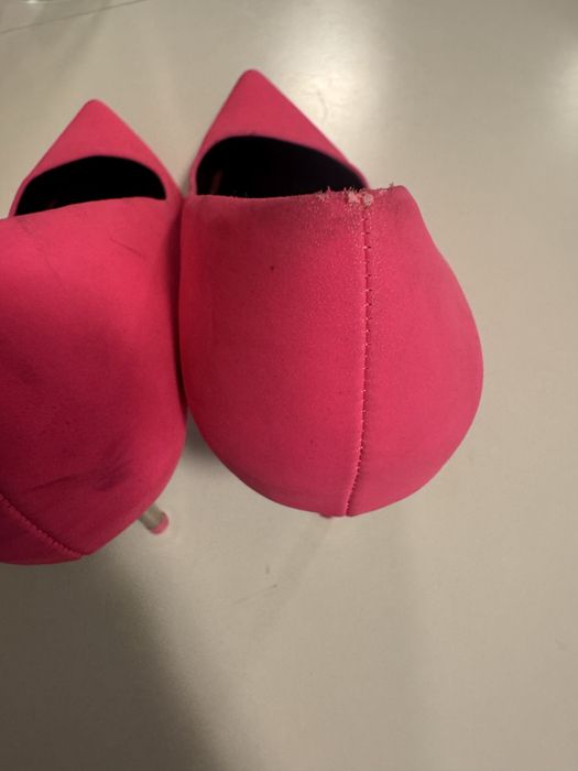 Szpilki Asos neonowy róż srebrna szpilka rozmiar 38