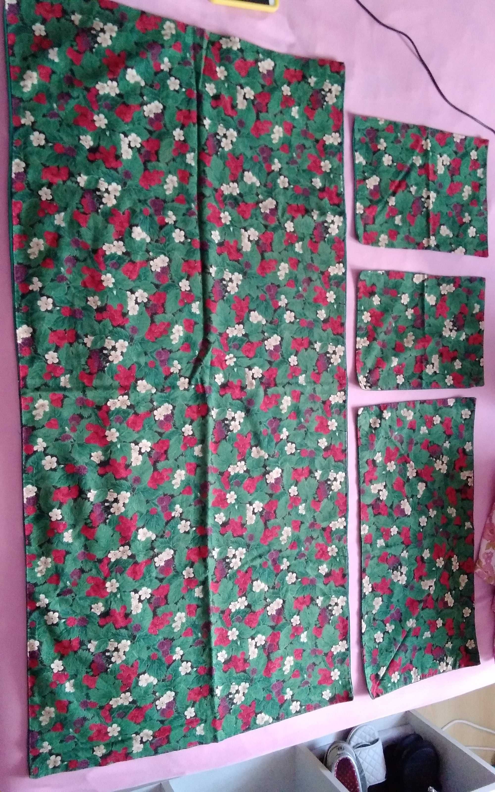 Conjunto 4 panos para mesa, centro mesa individuais guardanapos tecido