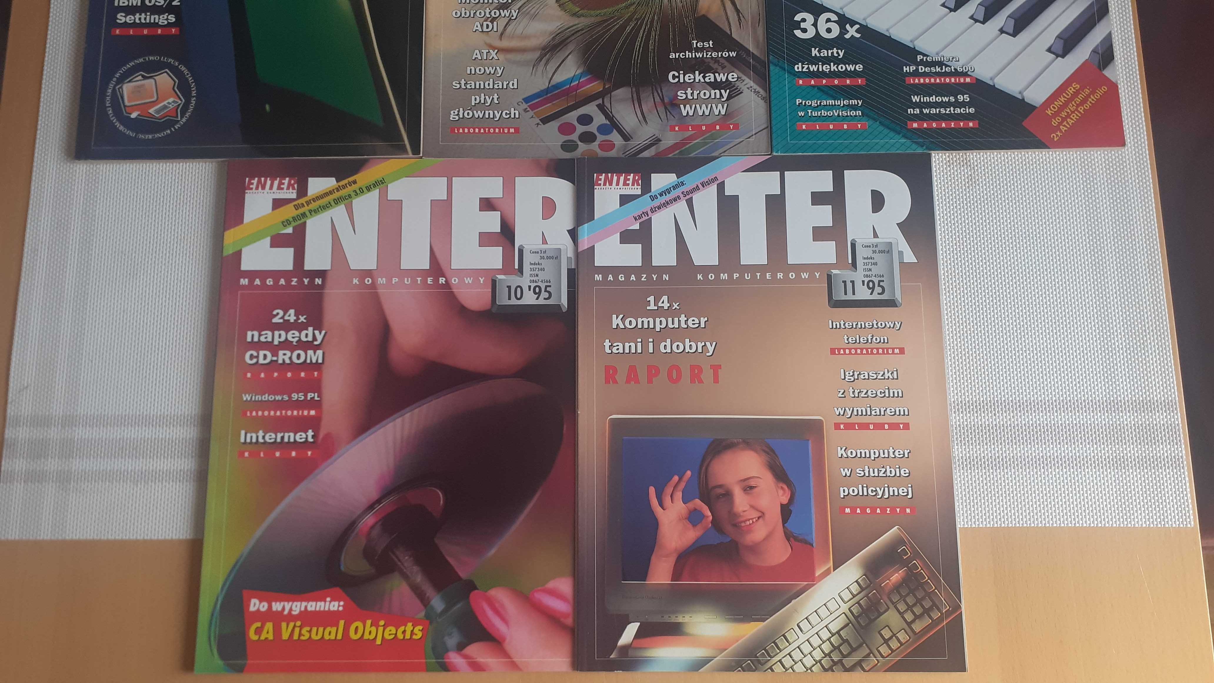 PROMOCJA! Magazyn ENTER numery z lat 1994 / 1995 ! ( Bajtek Chip )