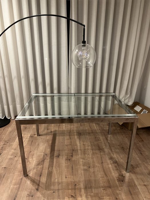 Mesa de vidro jantar extensivel