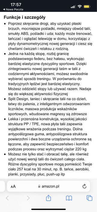 Waist Twisting Disk z licznikiem – oddzielna tarcza do fitnessu