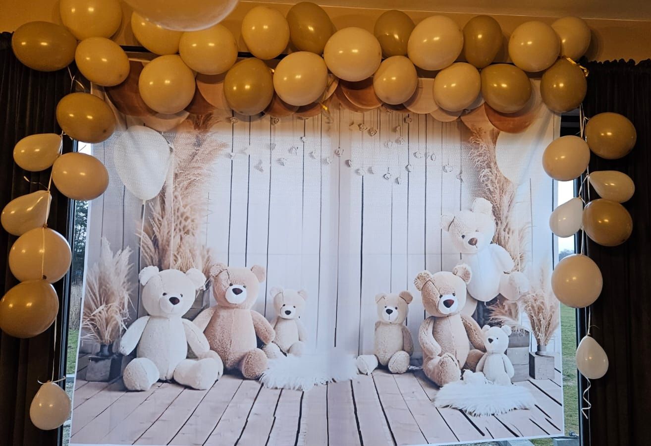 Tło fotograficzne baby shower chrzciny urodziny