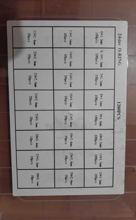 O - ringi 1200 sztuk