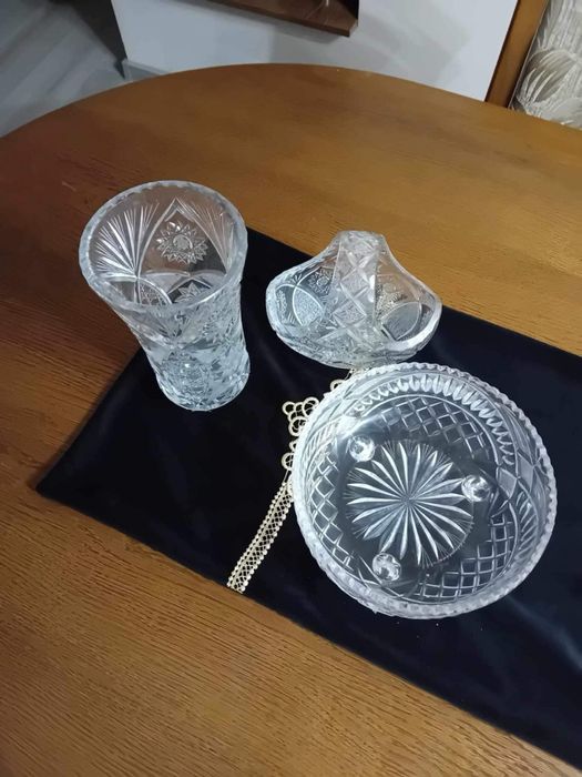 Kryształy wazon koszyk miska