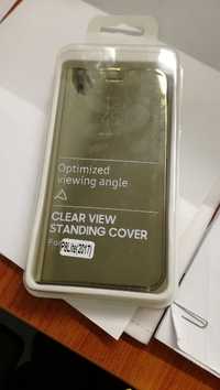 Capa clear view Huawei P8 lite (dourada)