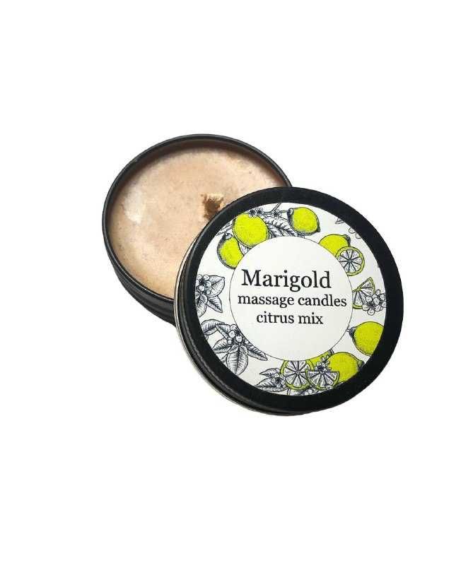 Масажна свічка з соєвого воску з ароматом цитрусового міксу Marigold