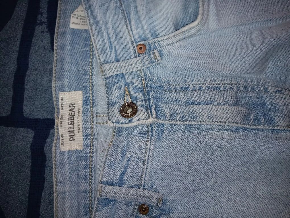 Calças carrot azul tamanho 42  da marca pull&bear