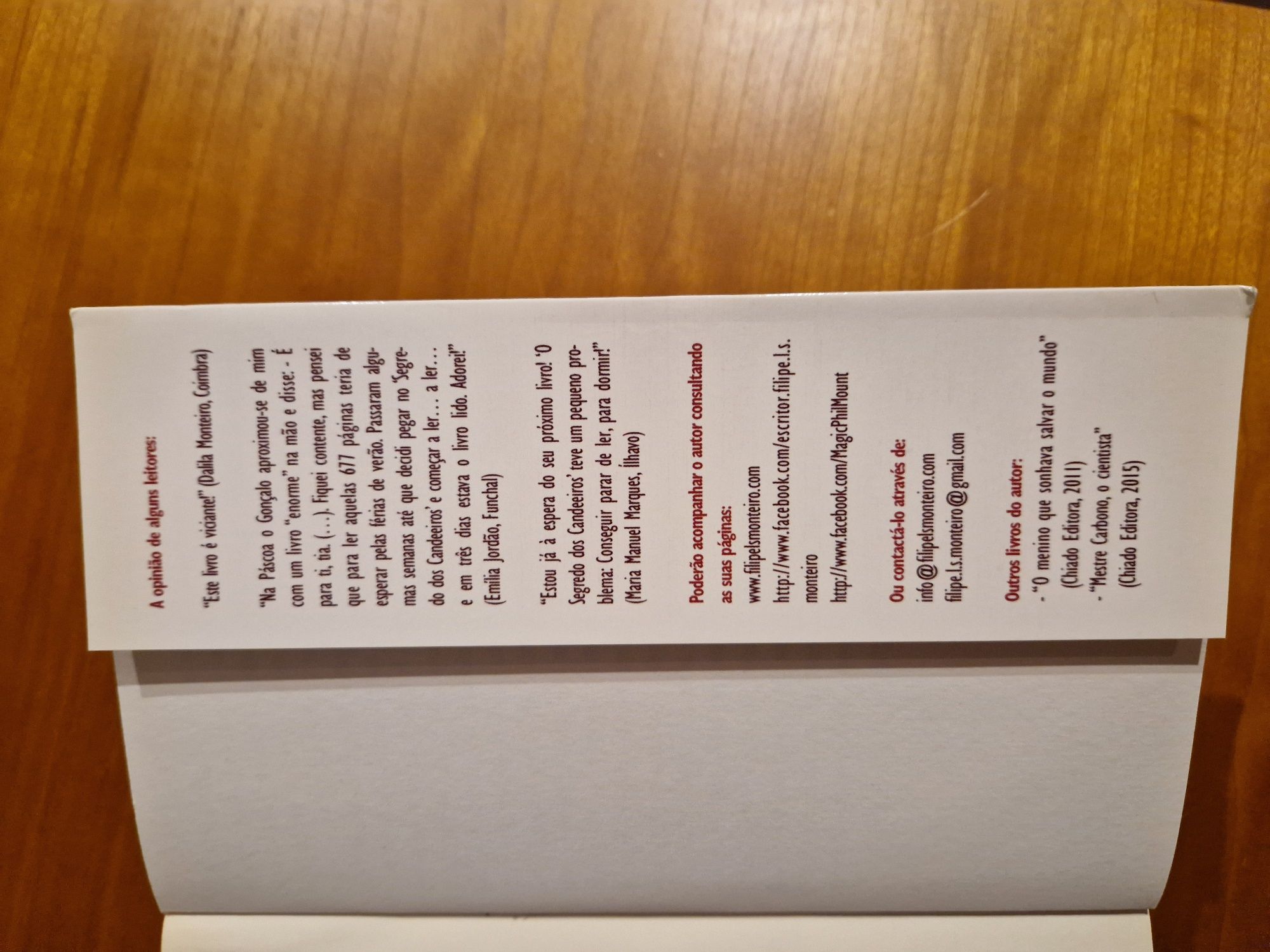 Romance "O Segredo da Serra dos Candeeiros", de Filipe L. S. Monteiro