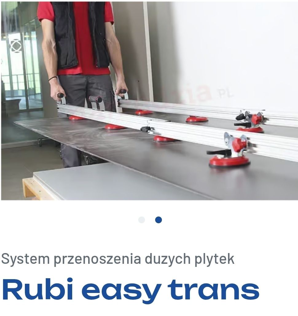 Zestaw do cięcia i przenoszenia płytek wielkoformatowych wynajem