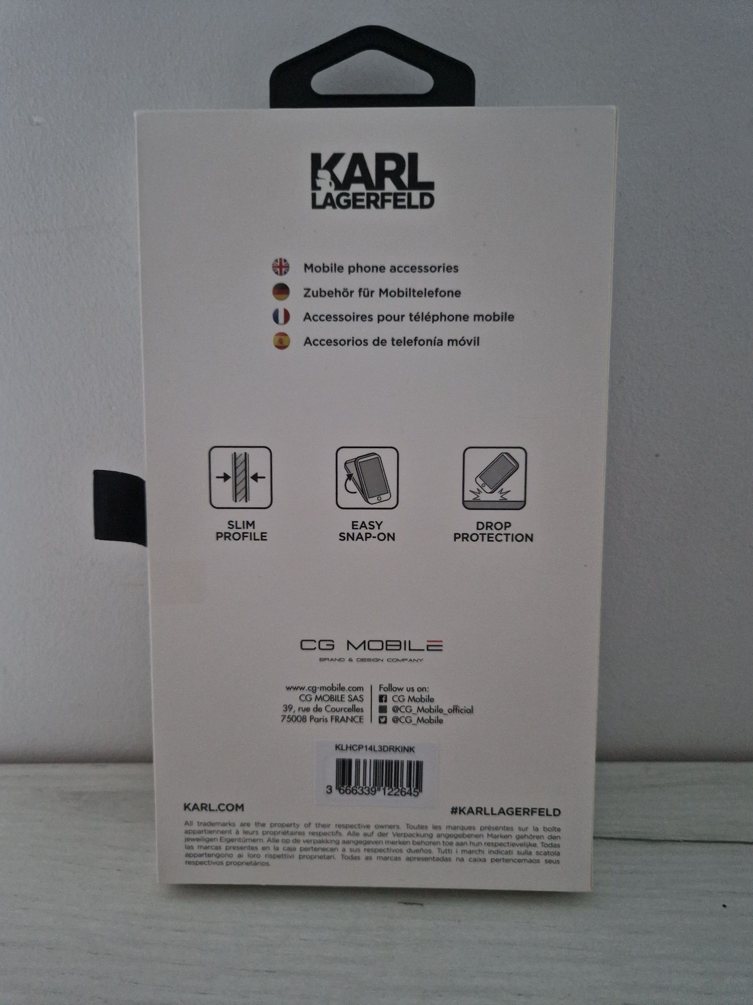 Oryginalne Etui KARL LAGERFELD hardcase Rubber Ikonik 3D Iphone 14 Pro