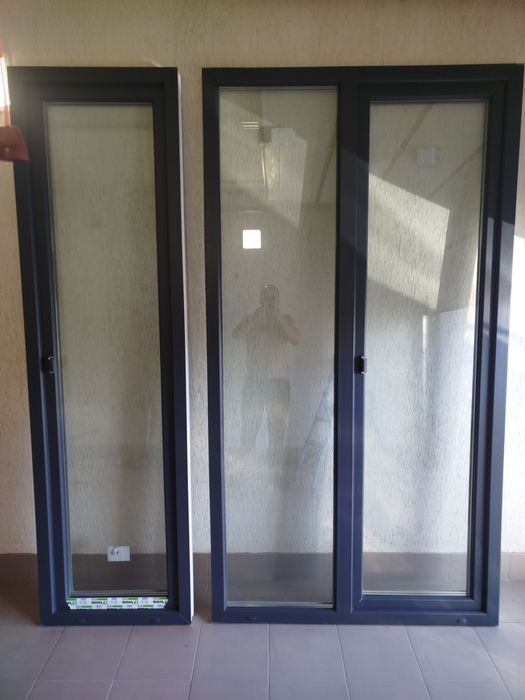 Металопластикові двері вдс графіт