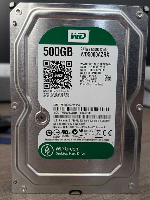 WD5000AZRX жорсткий диск 500 Gb , Toshiba, Seagate