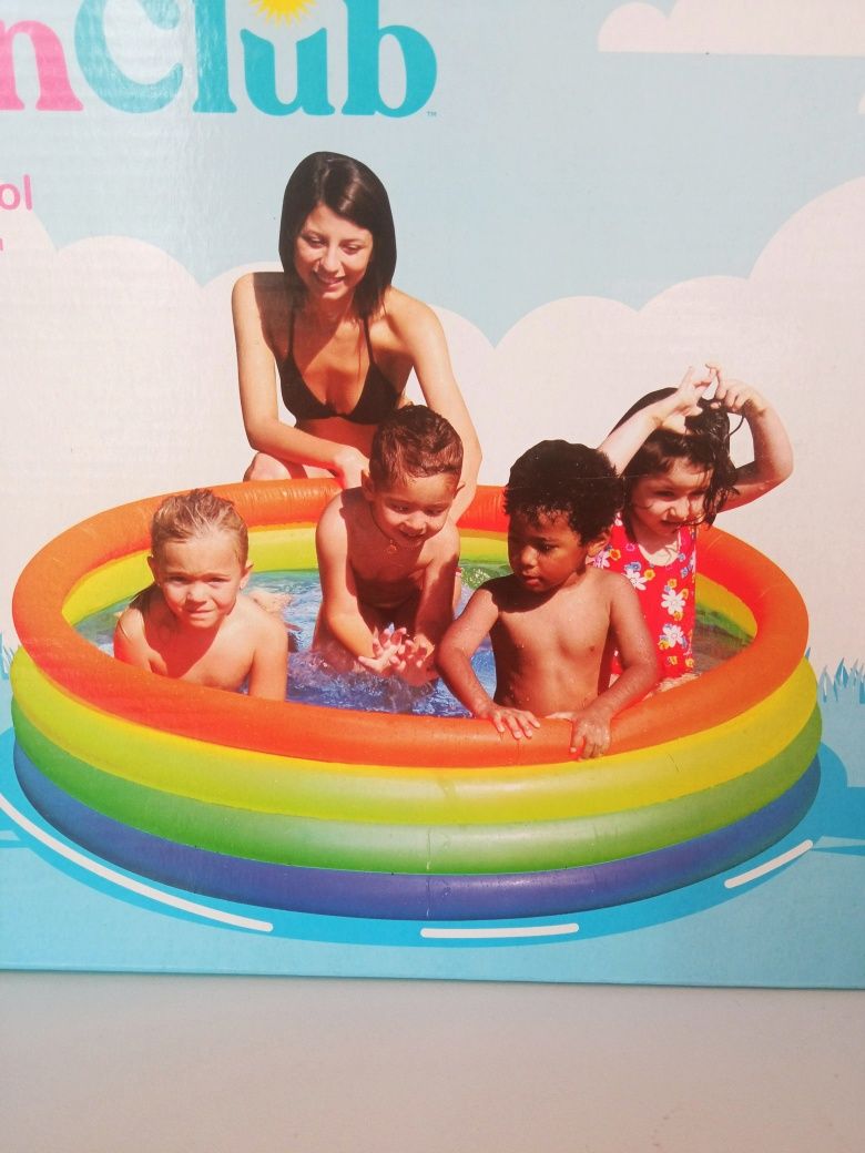 Basen okrągły kolorowy basenik dla dzieci zabawka wodna na lato