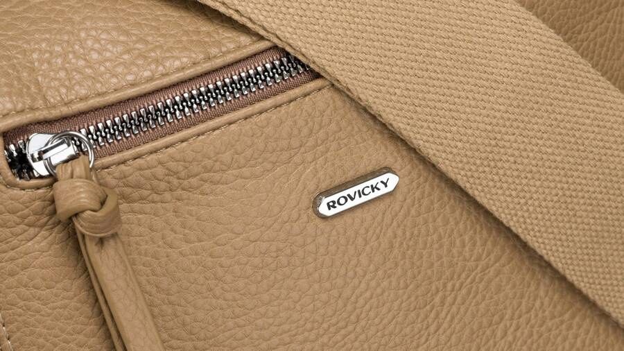 duża saszetka damska ze skóry ekologicznej - rovicky