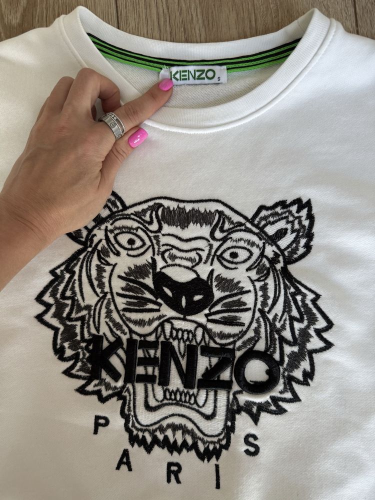 Kenzo свитшот оригинал S размер белый женский