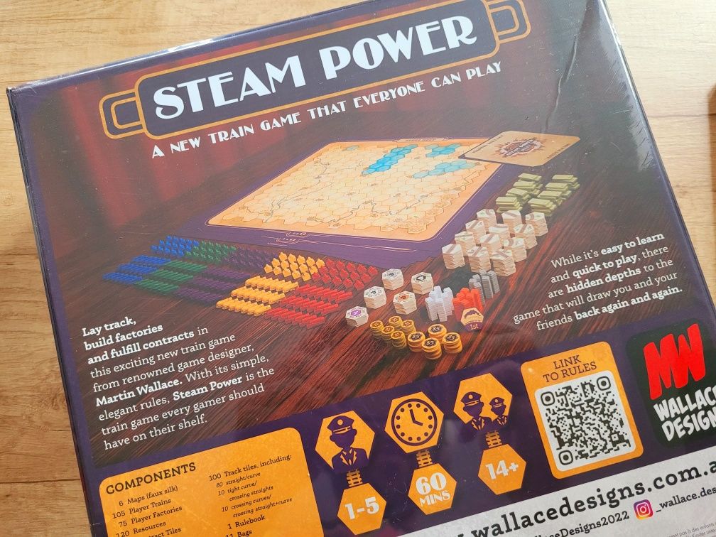 Gra planszowa Steam Power - Deluxe + Cat Power + PL - Martin Wallace