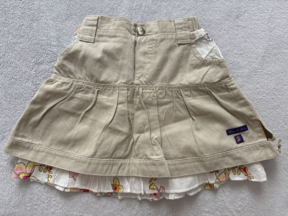 Beżowa Spódniczka i biała bluzeczka r. 92/98 2-3 latka
