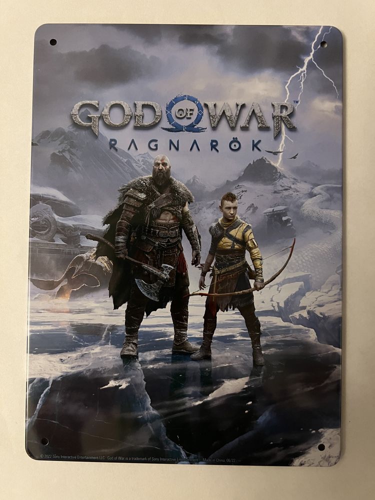 God of War Ragnarok Metalowy Plakat - METALPLATE + KOPERTA