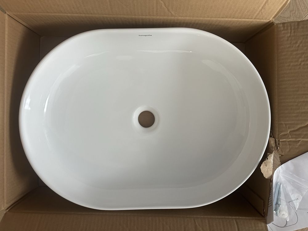 hansgrohe Xuniva U 55x40 umywalka zlew nablatowy