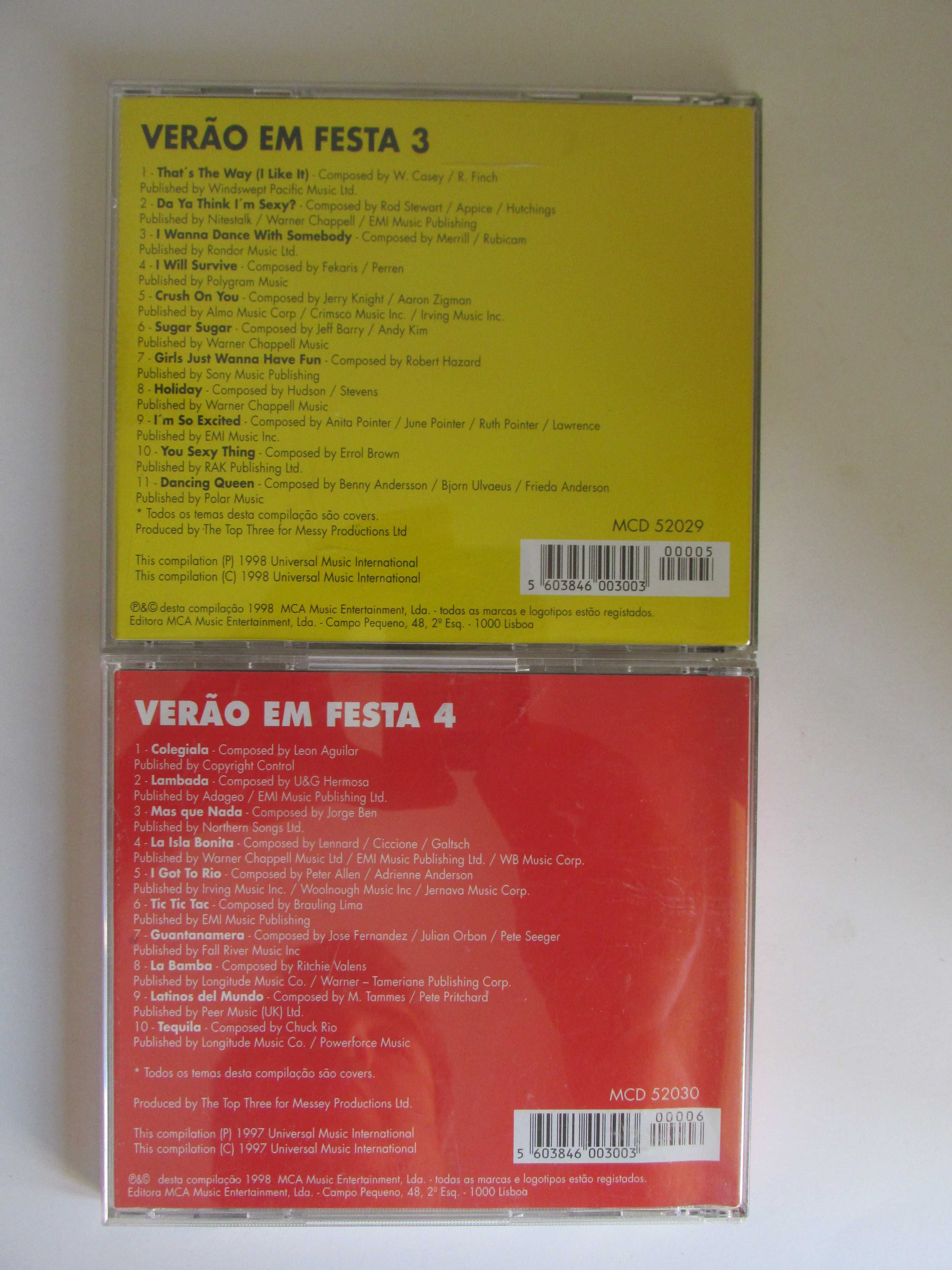VERÃO Em Festa, uma coleção de 9 CDs, com alguns ainda selados