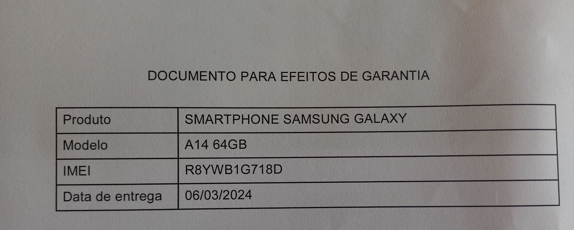 Telemóvel Samsung Galaxy A14 64GB 4G
