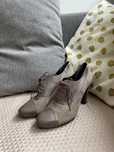 Buty McArthur skórzane na obcasie jesienne Oksfordki retro vintage