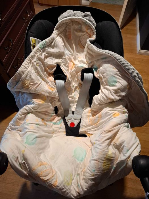 Lionelo, Travel Swaddle Blanket, otulacz do fotelika, Grey Balloon