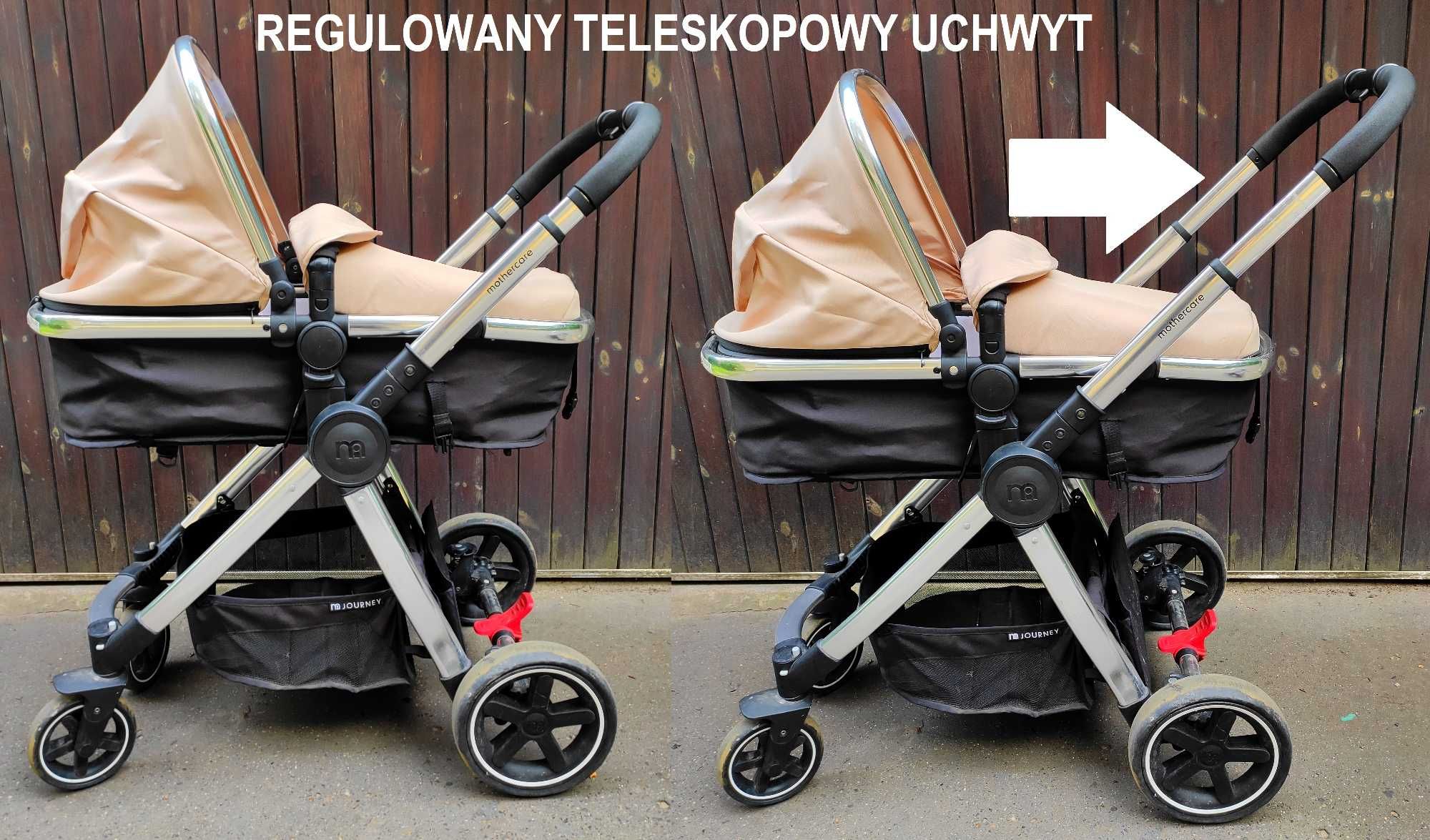 wózek MOTHERCARE JOURNEY 4 W 1 + fotelik nosidełko od 0 do 2 lat