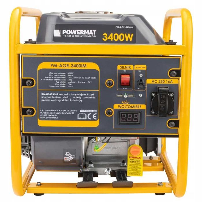 Agregat Prądotwórczy Inwertorowy 3400 wat ! Nowoczesny MOCNY Generator